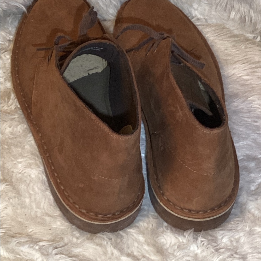 Clarks Bushacre brown leather desert boots size 8.5 - Picture 3 of 6